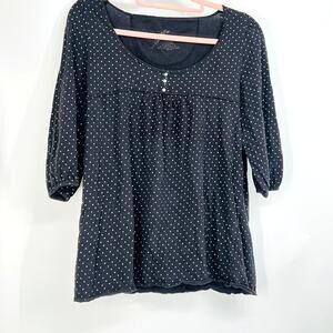 True VINTAGE Y2K Baby Doll Top Swiss Dot M/L  Coquette  CuteGoth Whimsitoth